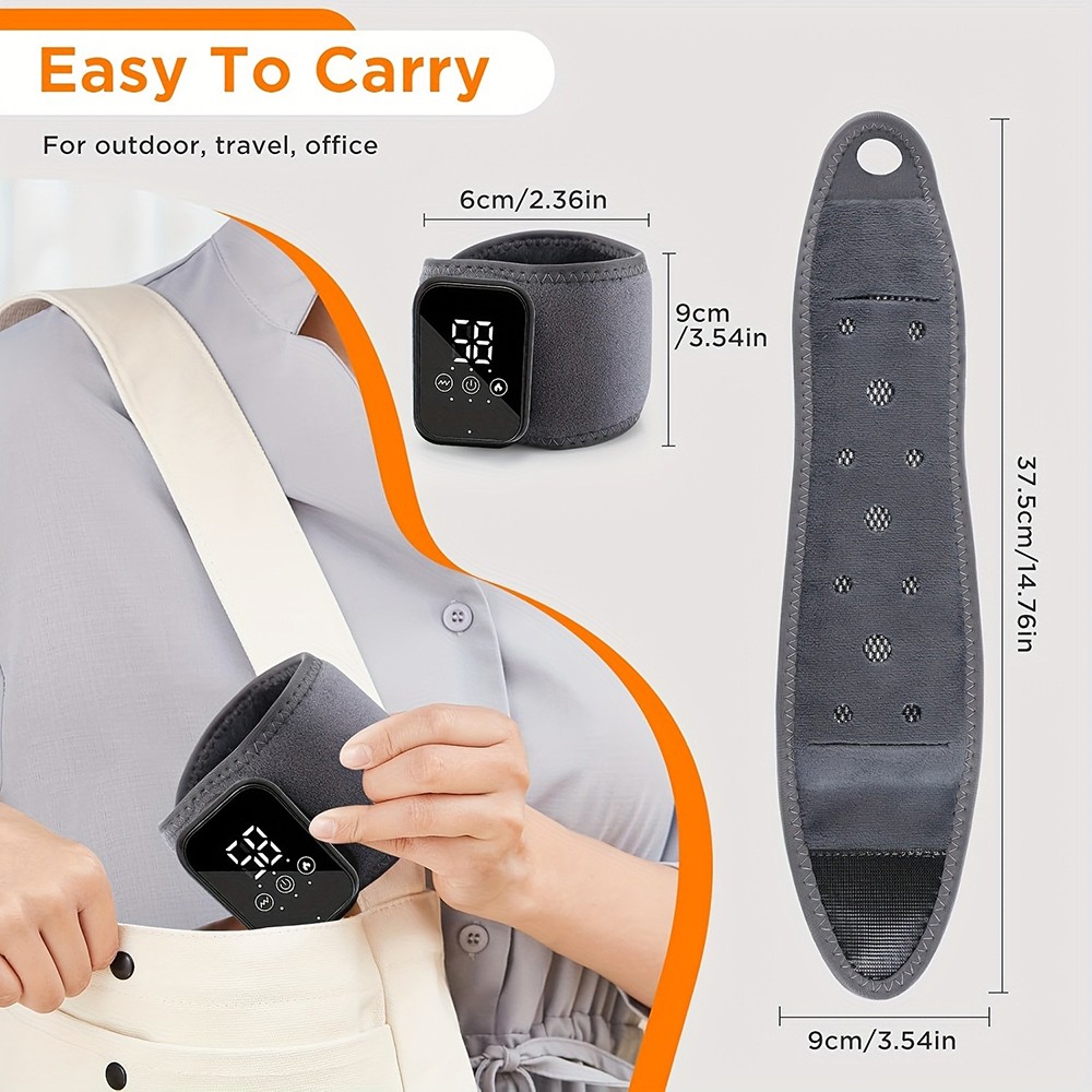 Wireless Hand Wrist Massager 3 Temp Levels 3 Intensity Suitable for Office Home
