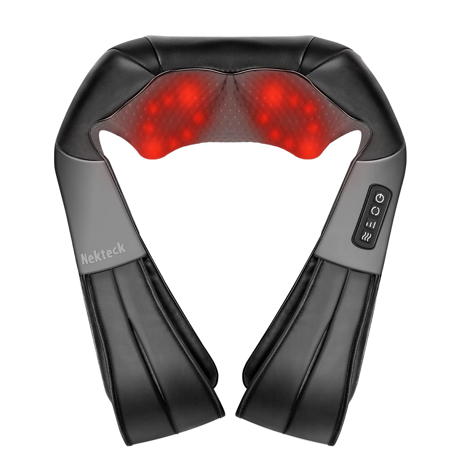 Nekteck Shiatsu Neck Massager with Heat for Pain Relief Deep Tissue, 2026 Upgrad