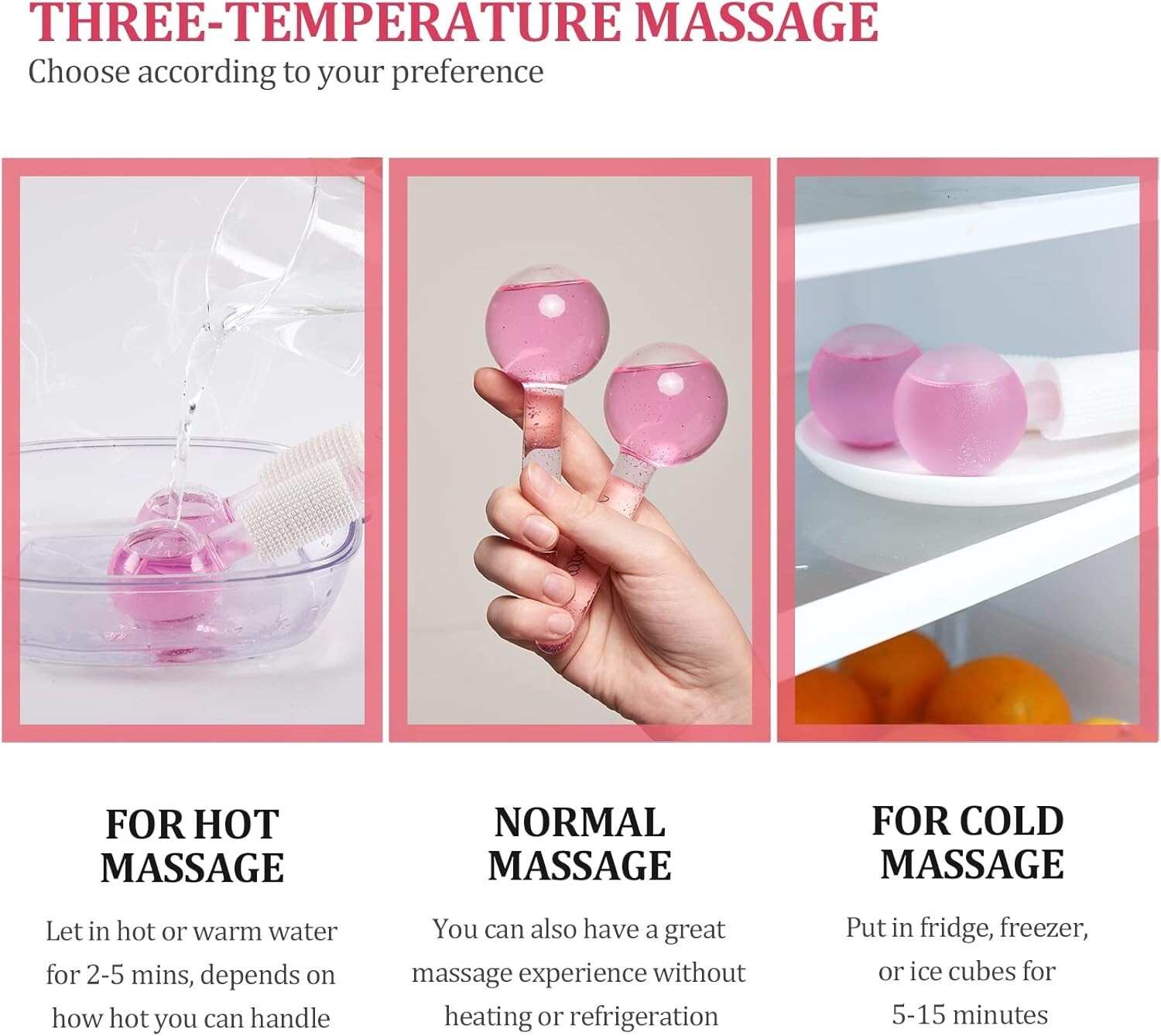 New Ice Globes Facials AntiAge Massager & Ice Roller Sponge & Hairband Fast Ship