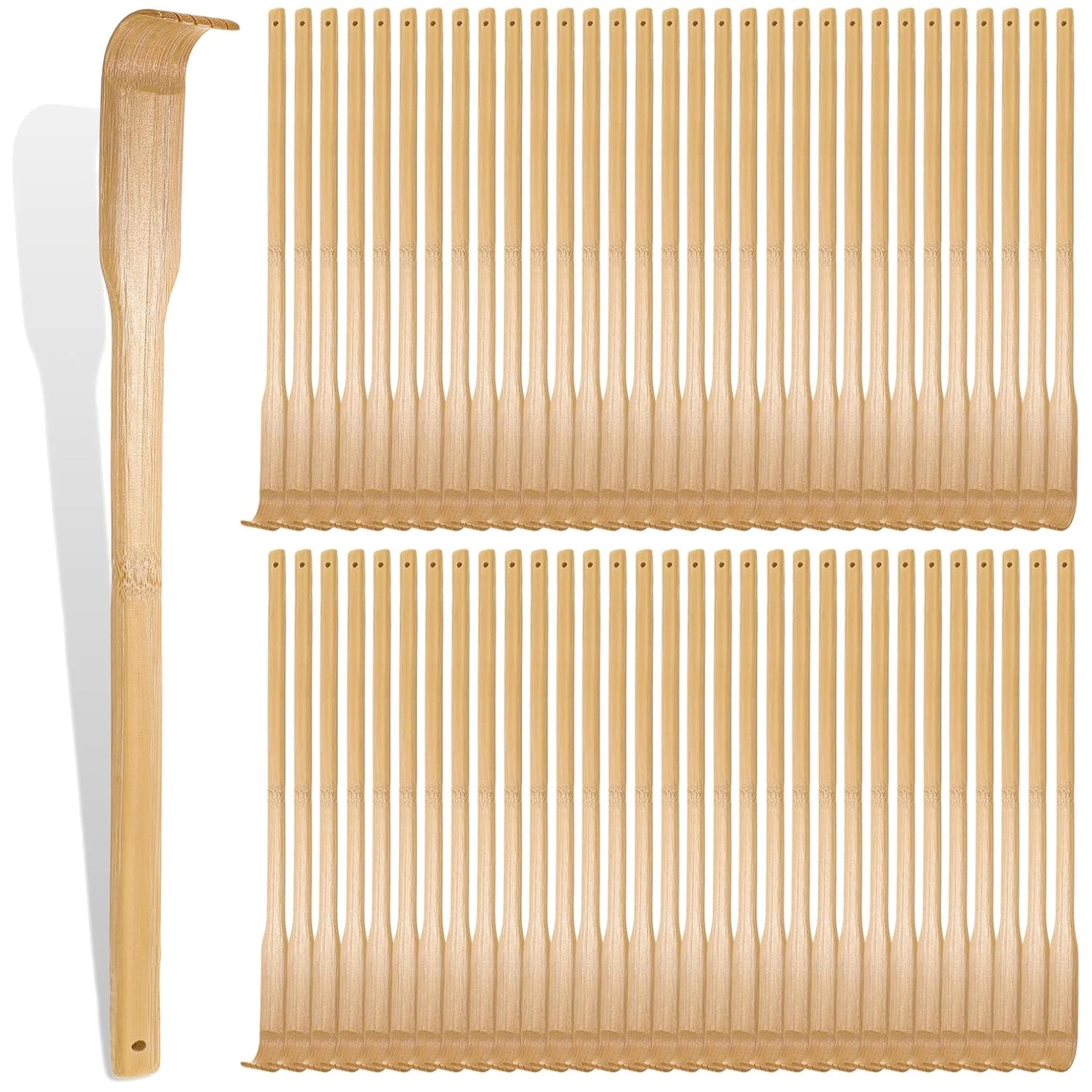 50 Pack Bamboo Back Scratchers Bulk – Family & Nursing Gifts