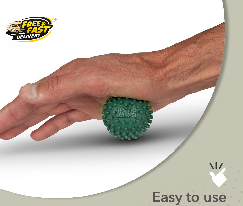 Foot Rubz Hand & Back Massage Ball – Relieve Pain from Plantar Fasciitis, Tight