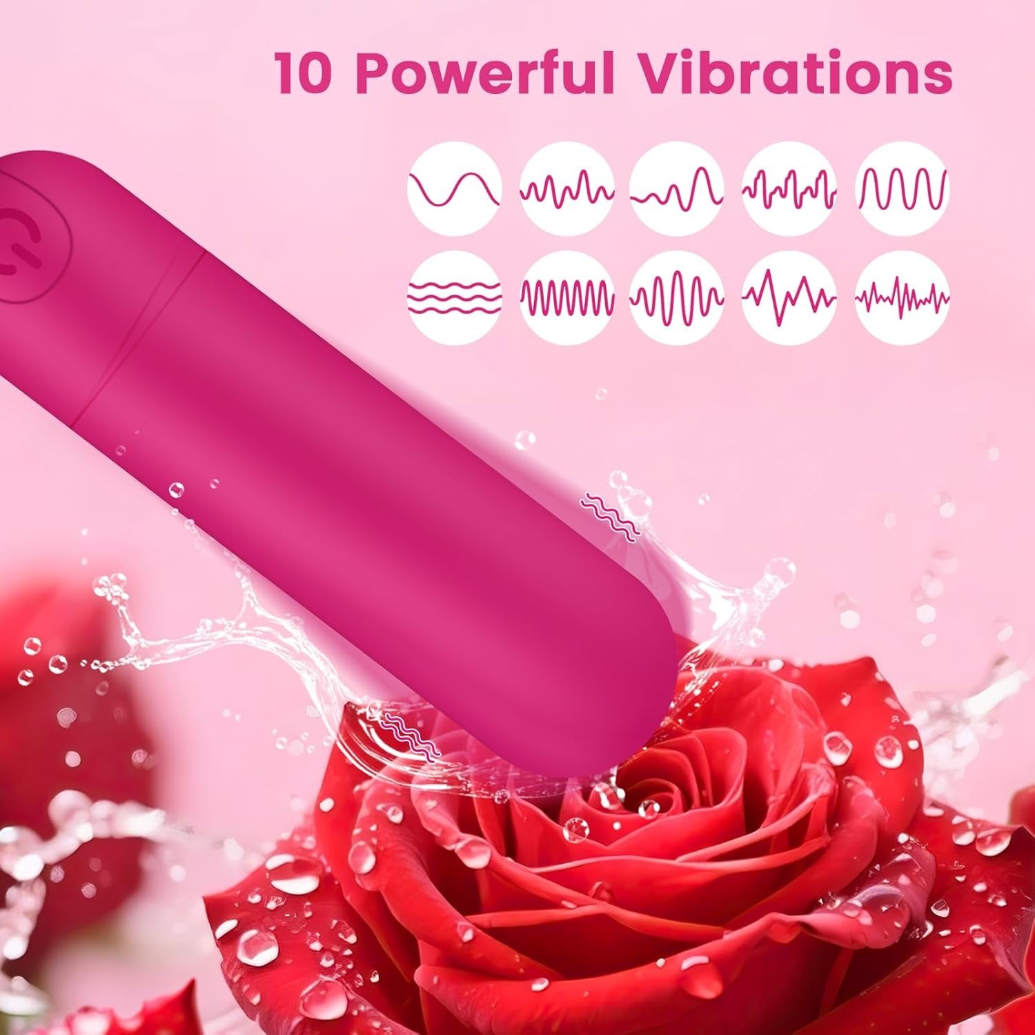 Portable Deep Tissue Back Massager for Relaxation, Rechargeable & Waterproof Red