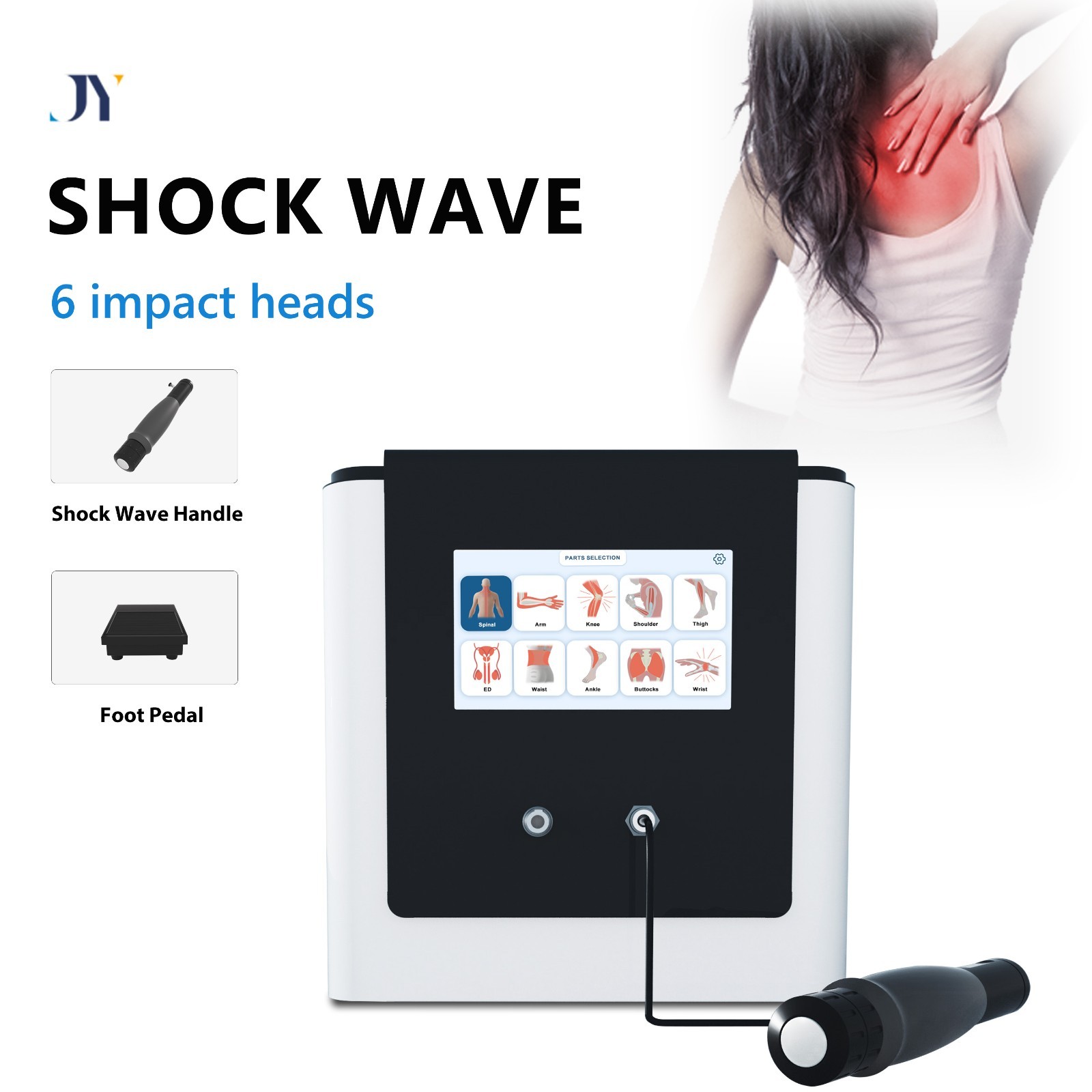 NEW 2026 10 Bar ESWT Pneumatic ED Shockwave Therapy Machine Body Pain Relief USA