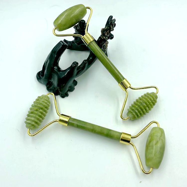 Natural Jade Facial Massage Roller & Gua Sha Set Gift Box Beauty Face Massager