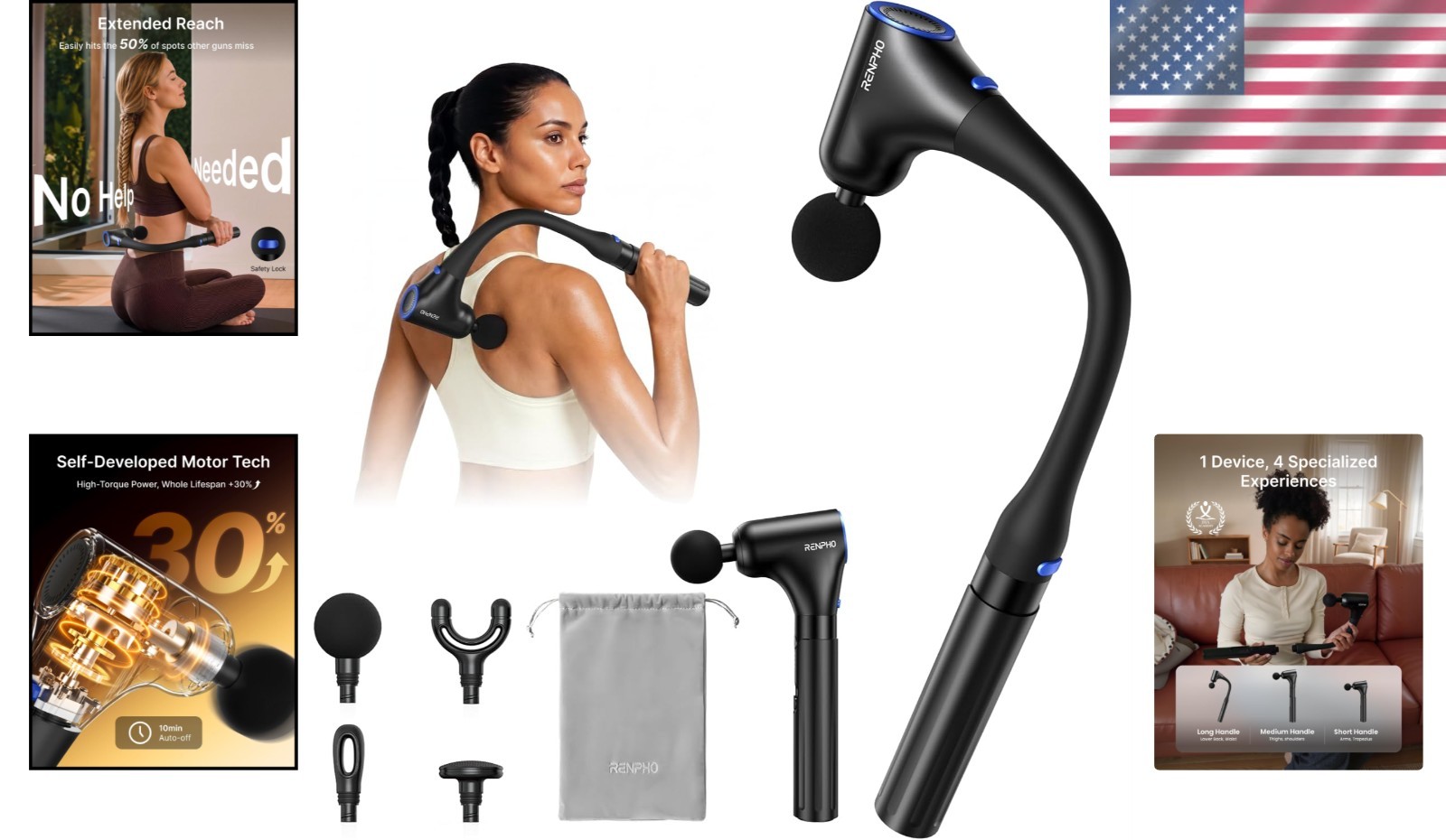 Deep Tissue Massage Gun – Travel-Friendly for Ultimate Comfort and Muscle Care