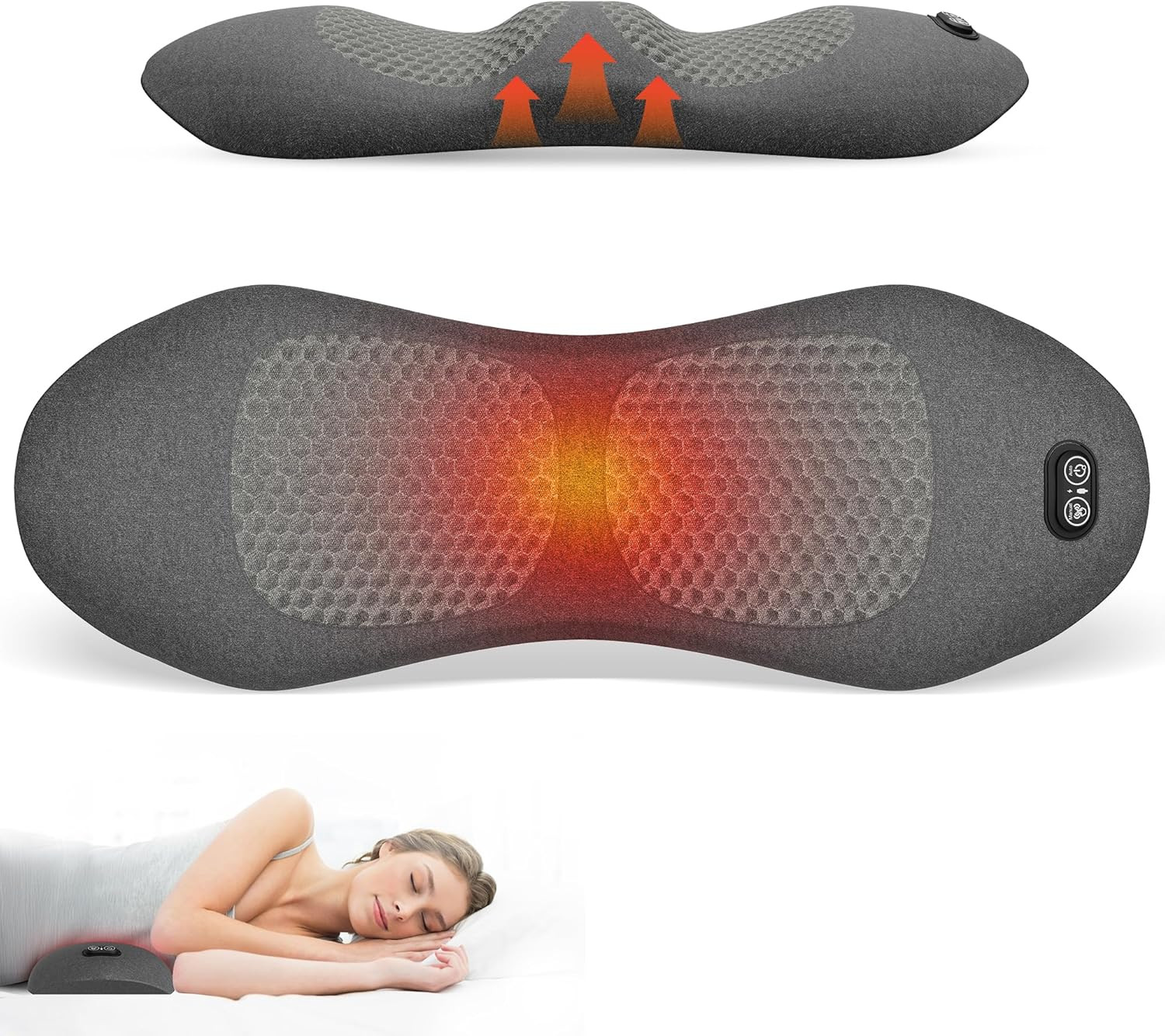 New 3 In 1 Smooth Spine Triple Fusion Back Massager for Lower Backpain Relief El