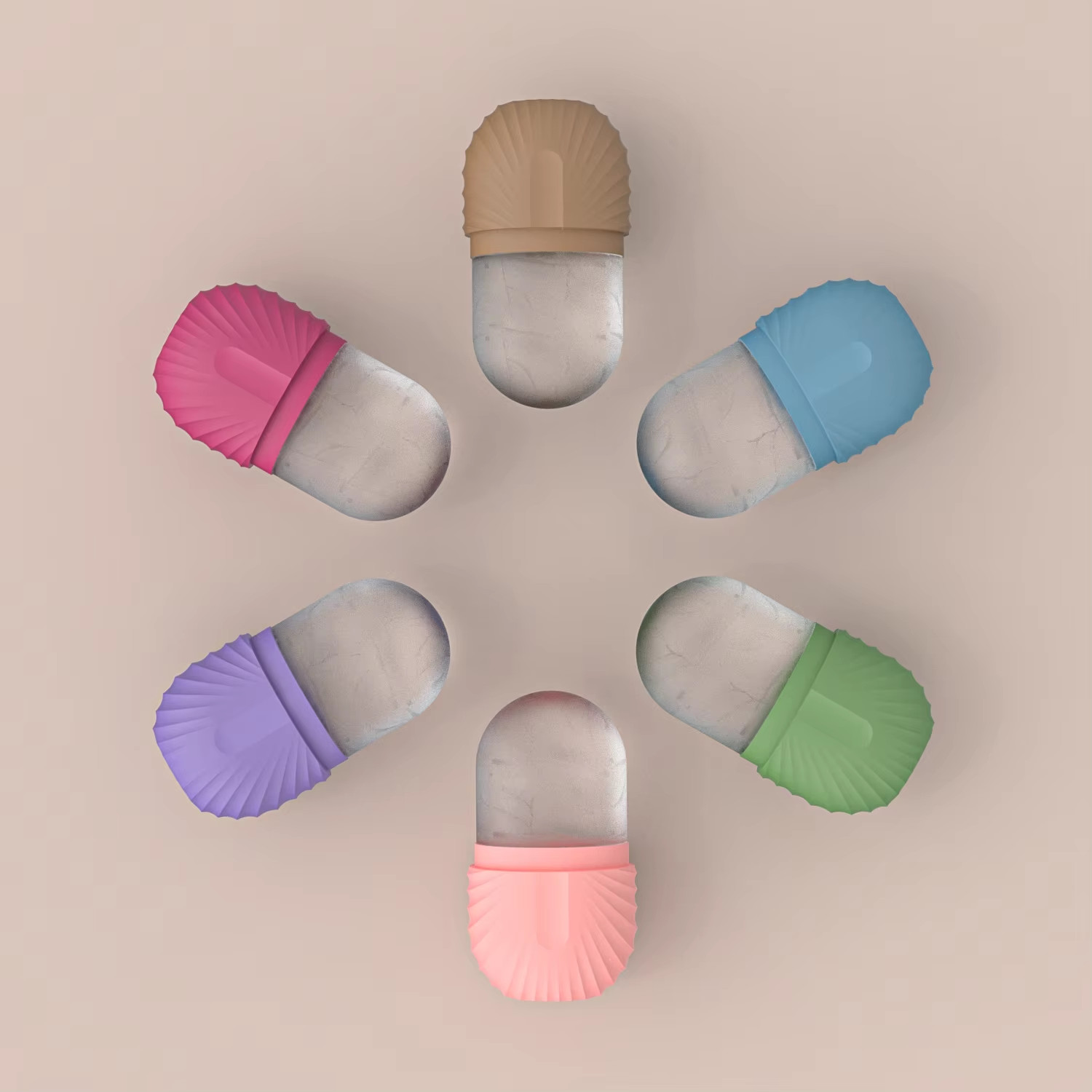 Silicone Ice Facial Roller Beauty Lifting Face Massager Contouring Eye Roller Fa