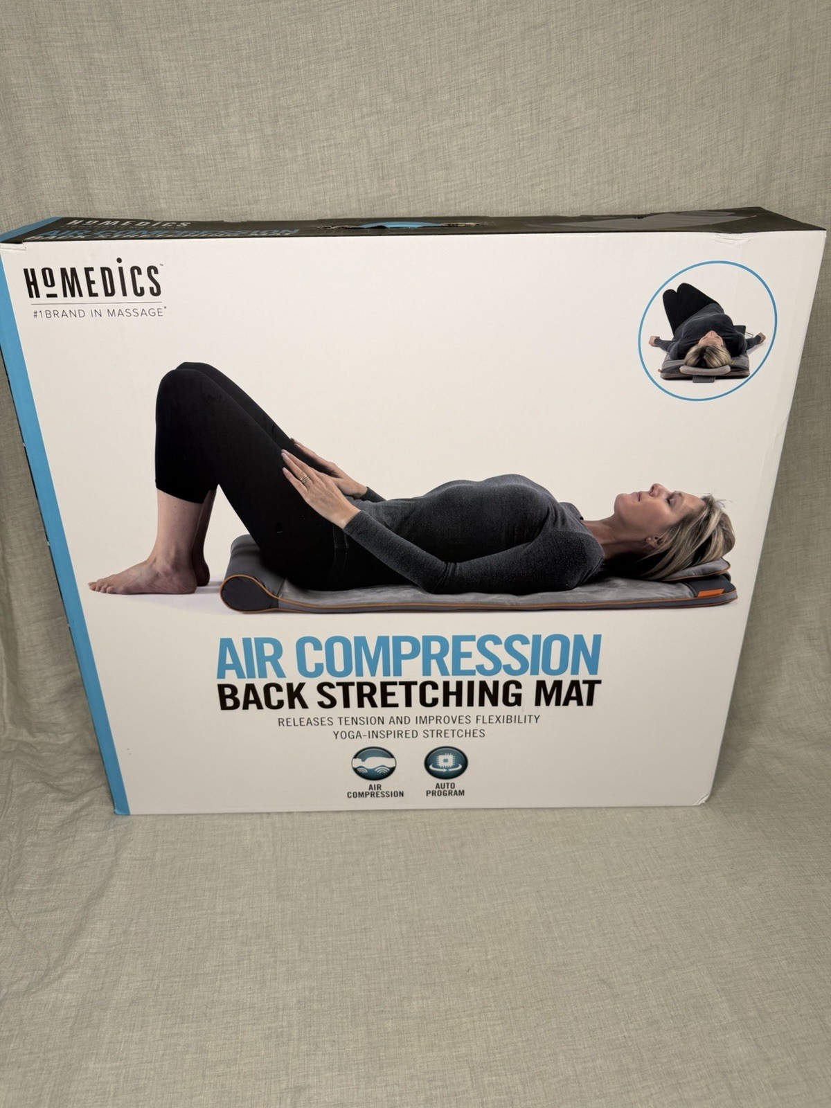 Homedics Air Compression Back Stretching Mat BM-AC105 NEW In Box