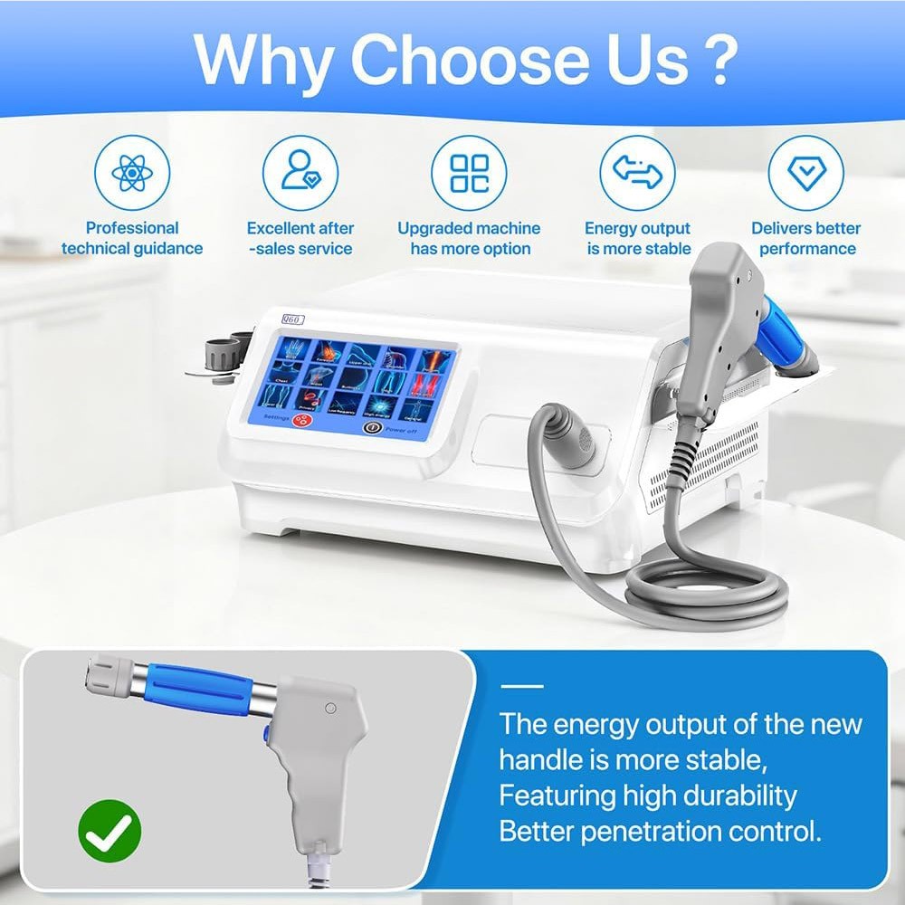 Kalecope 8 Bar Pneumatic ED Shockwave Therapy Machine Pain Removal Treatment USA