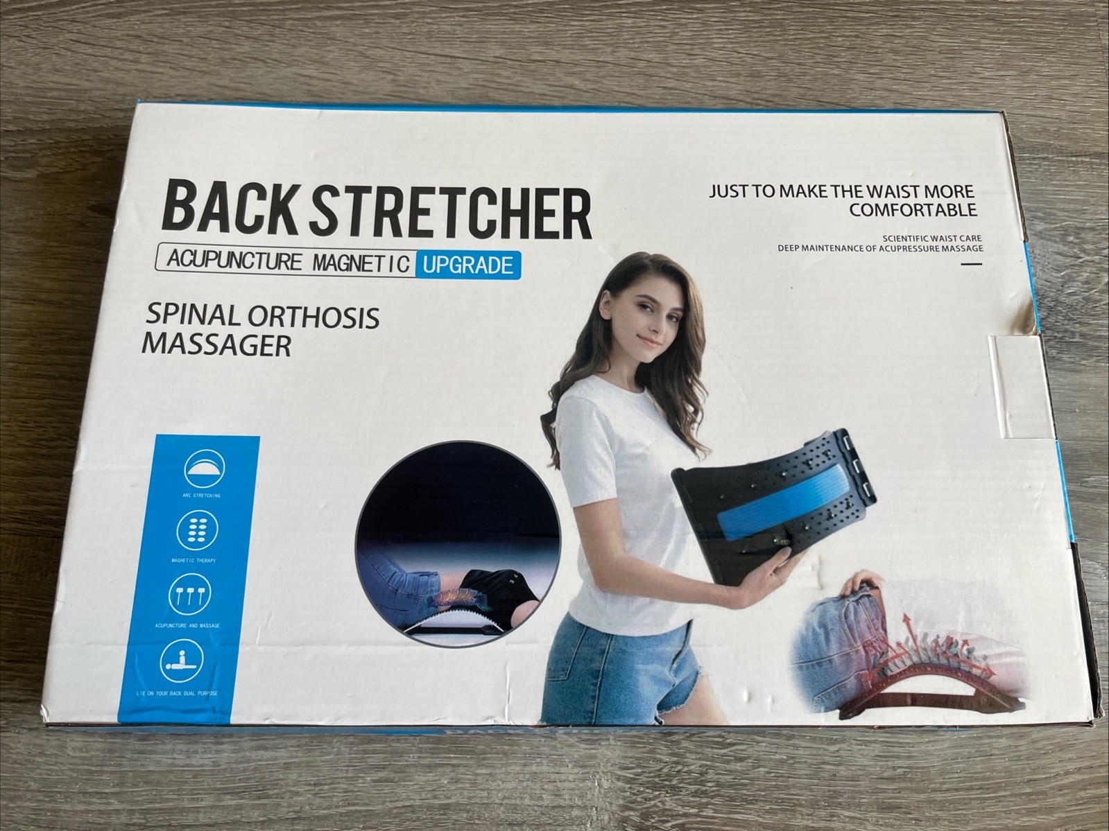 Magnetic Back Stretcher Massager Pain Relief Lumbar Support Spine Corrector