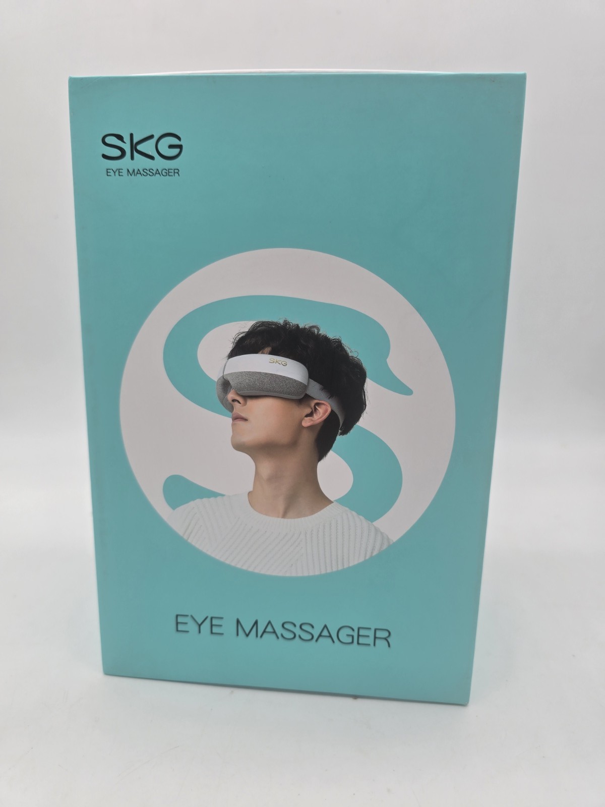 SKG E3-White Eye Massager with Heat Compression, Bluetooth Music Rechargeable