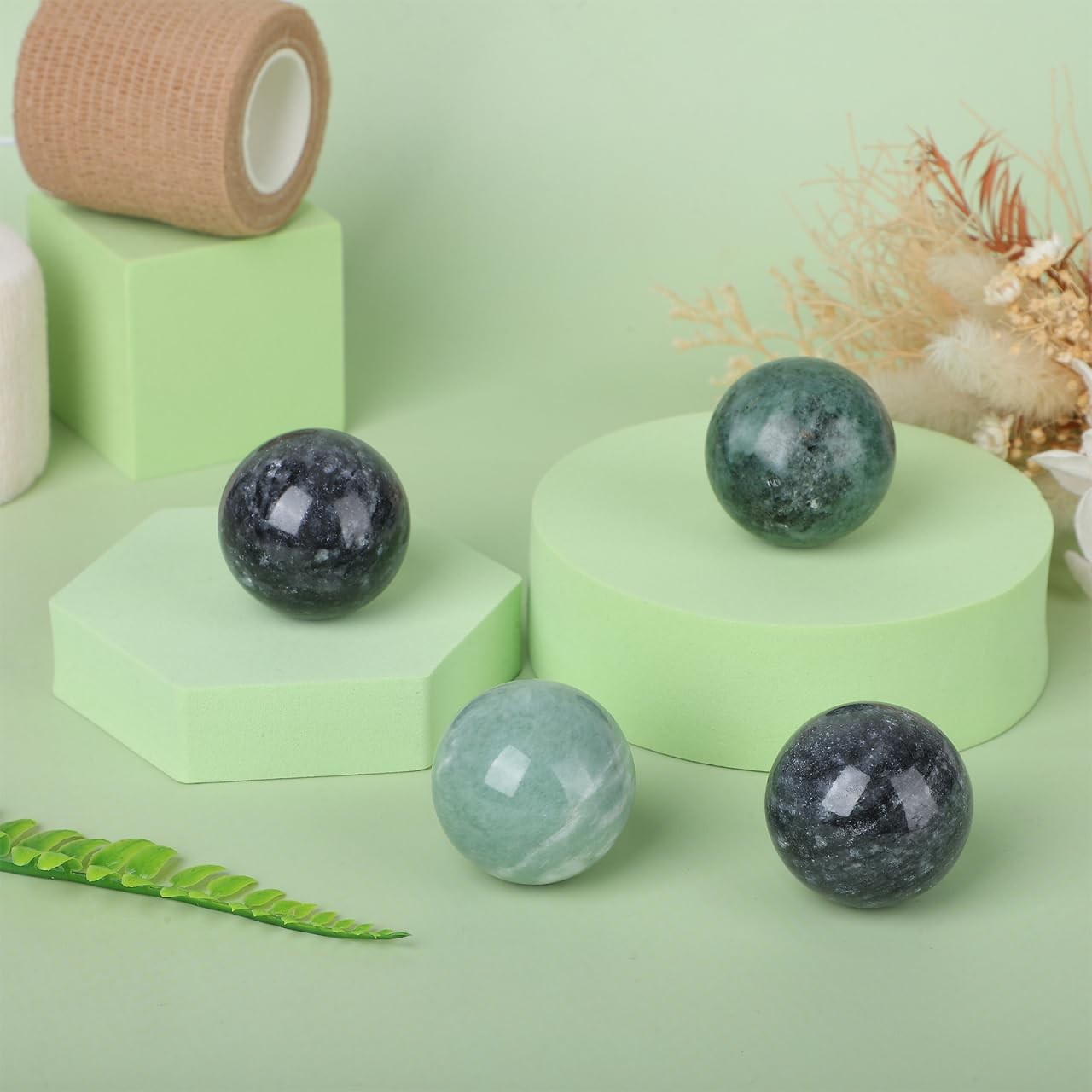 4Pcs Solid Baoding Balls Chinese Health Exercise Massage Balls Marble Stone M…