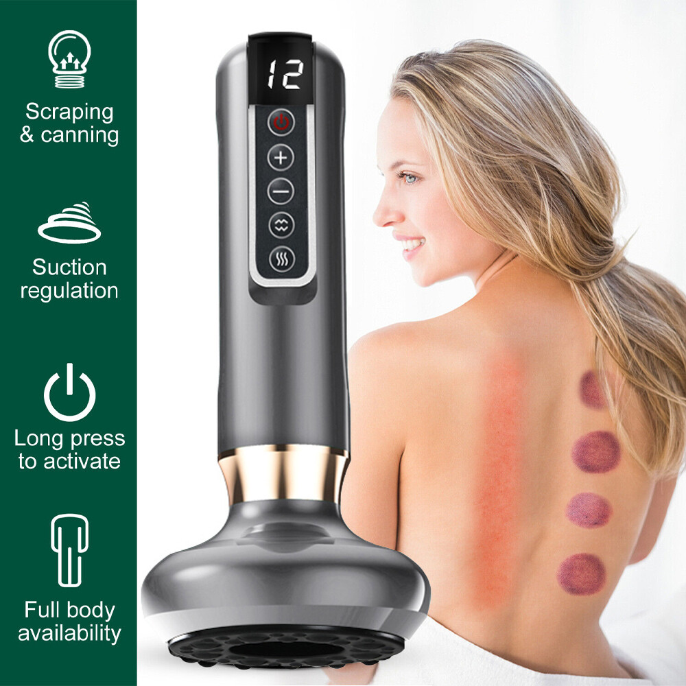 Electric Cupping Massager Vacuum Suction Cup Body GuaSha Anti Cellulite Scraping