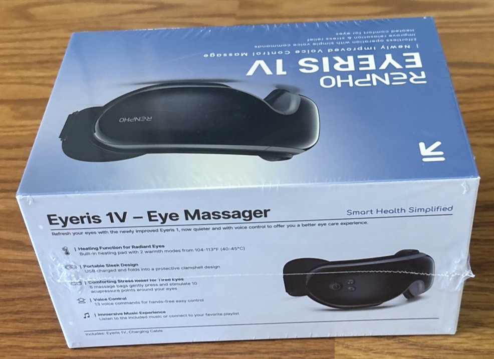 RENPHO EYERIS 1V Eye Massager – Voice Control, Heat, Compression & Vibration