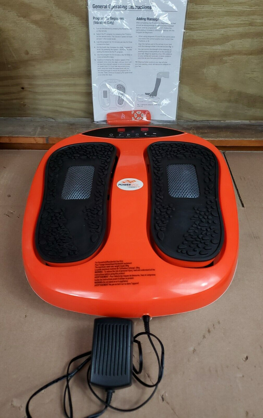 PowerFit Power Legs Vibration Plate Foot Massager Platform