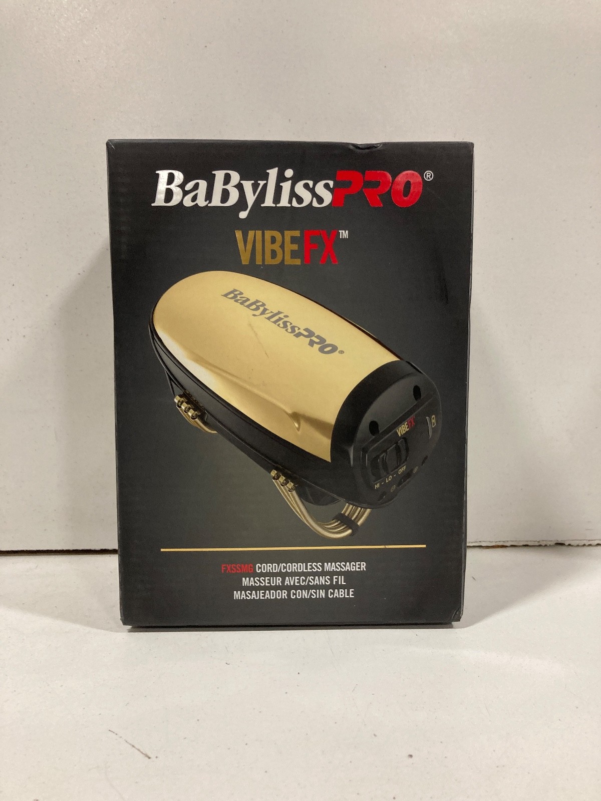BaBylissPRO VIBEFX Gold Cord/Cordless Massager | FXSSMG Used