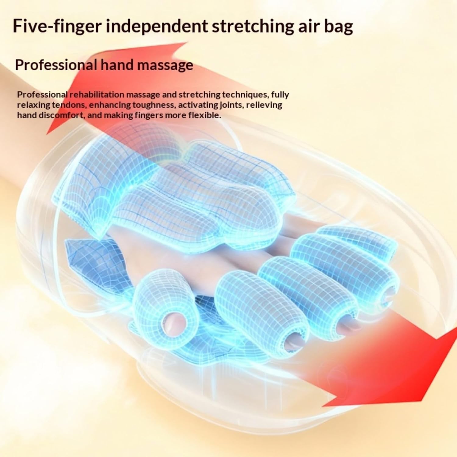 Hand Finger Massager Heated Compression Arthritis Wrist Pain Stress Relief Gift