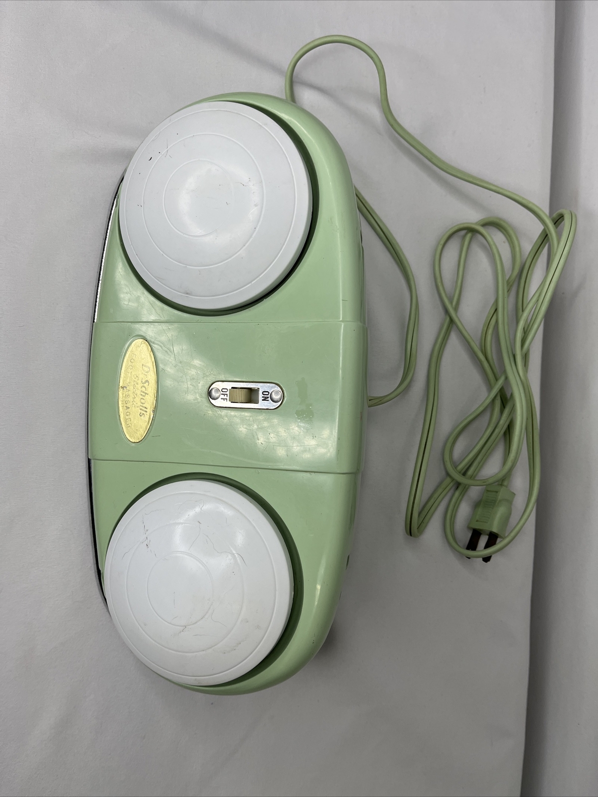 Vintage Dr. Scholls Dual Head Foot Massager Mint Green Electric Tested & Working