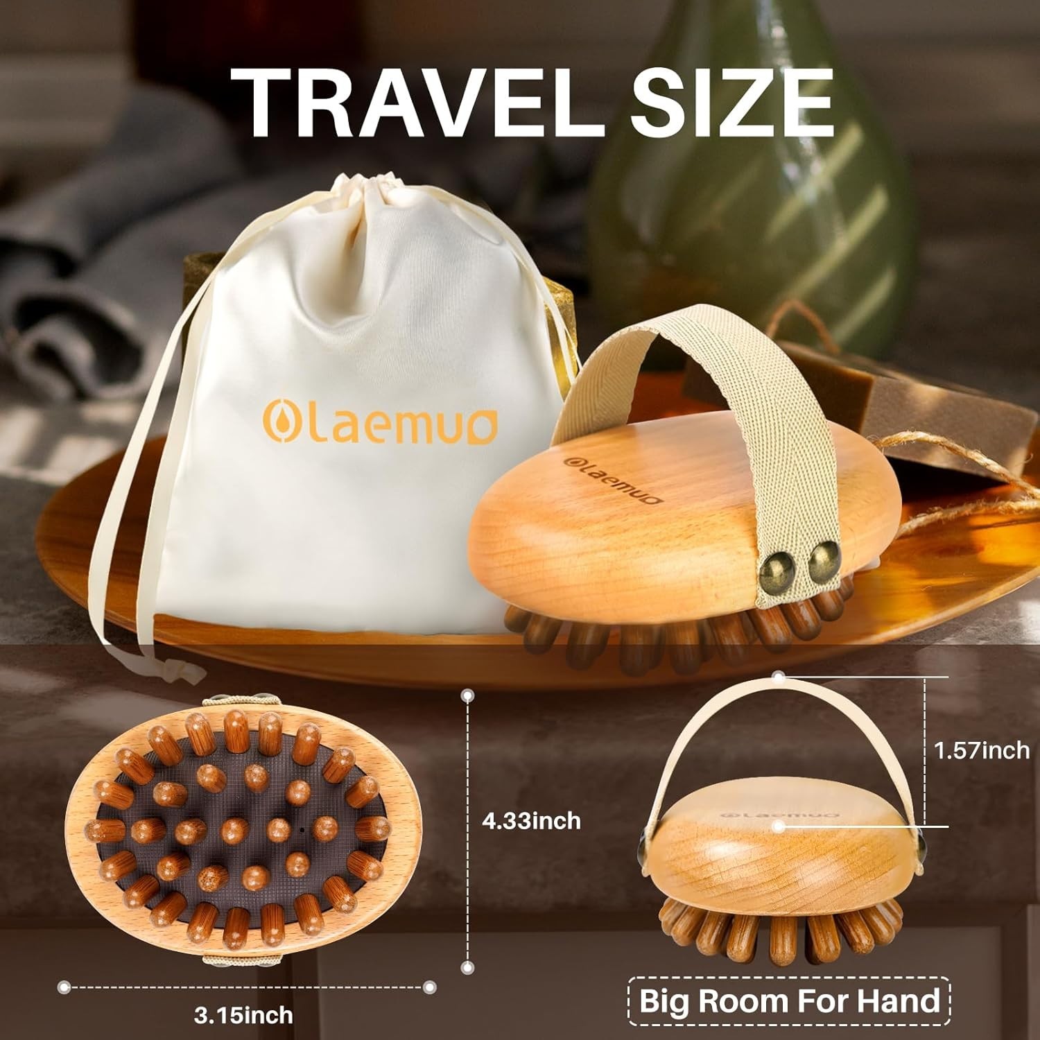 Wood Therapy Massage Tool for Cellulite Lymphatic Drainage Body Brush