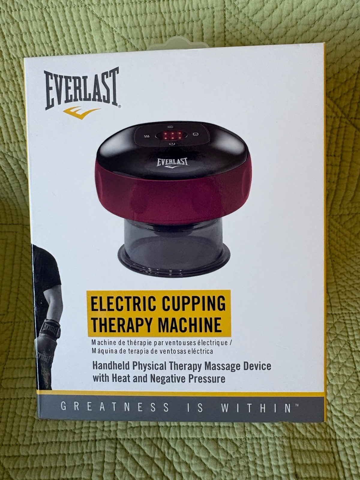 Everlast Electronic Cupping Therapy Machine wHeat And Suction Handheld Massage