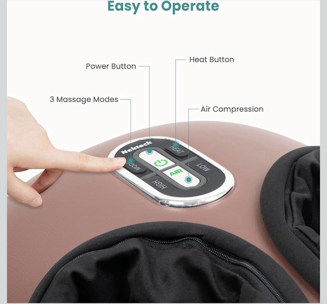 Nekteck Shiatsu Foot Massager Machine – Black (NK-FM-0301-GY-SP)
