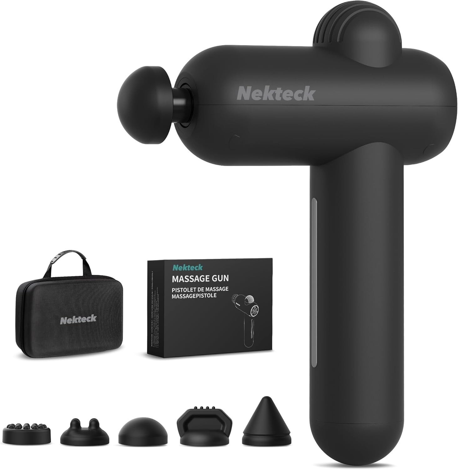 Nekteck Massage Gun Deep Tissue – 12mm Amplitude, 30 Speeds, Full-Body Muscle Re