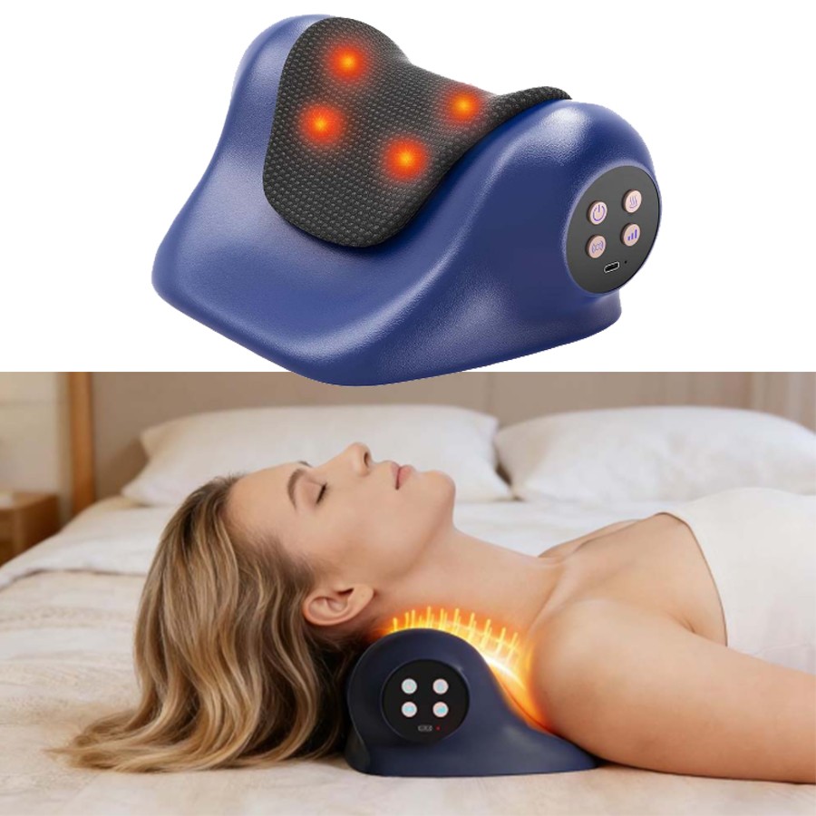 Massager New Neck Relaxer Portable Shiatsu Massage Pillow Cervical