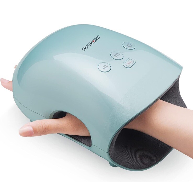CINCOM Hand Massager Cordless with Heat and Compression CM-026H-BU Arthritis