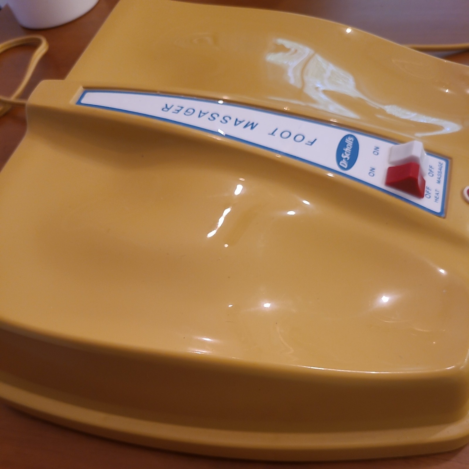 LB3 VTG Dr Scholls Foot Massager With Heat No. 413X, Harvest Gold, TESTED WORKS
