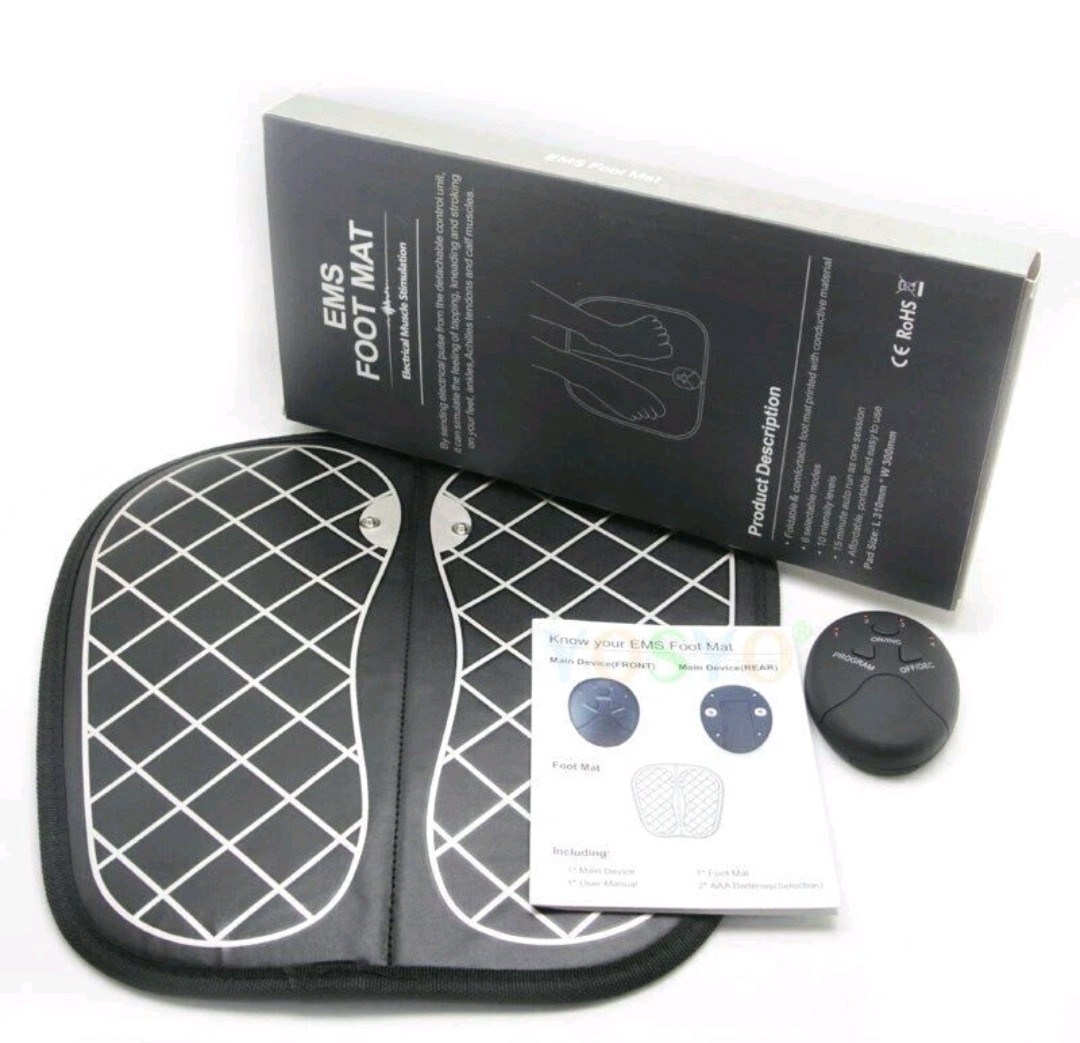 Portable Electric Foot Massager Pad EMS 6 Modes 9 Intensity Levels