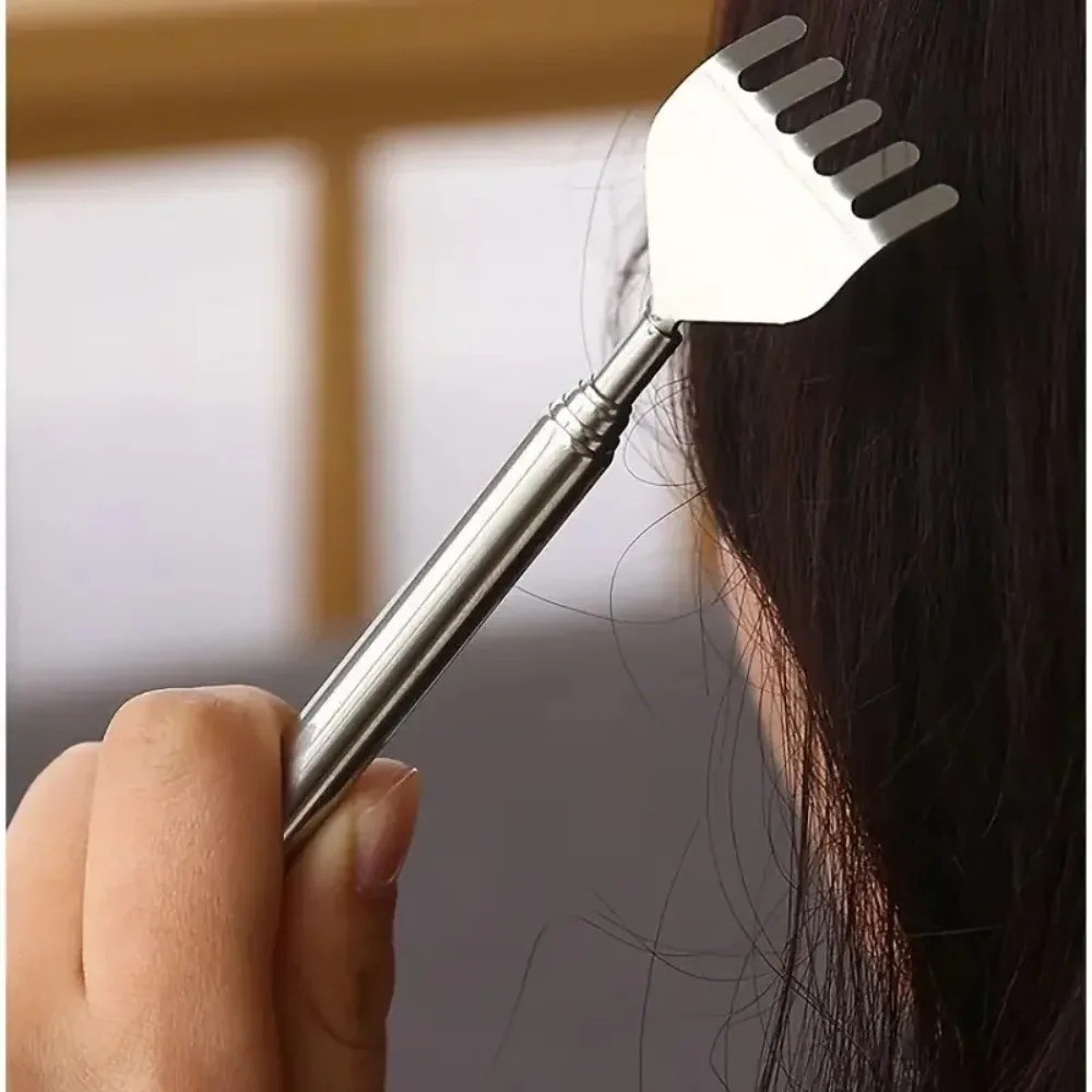 2PCS Telescopic Back Scratcher Stainless Steel Extendable Claw Massager