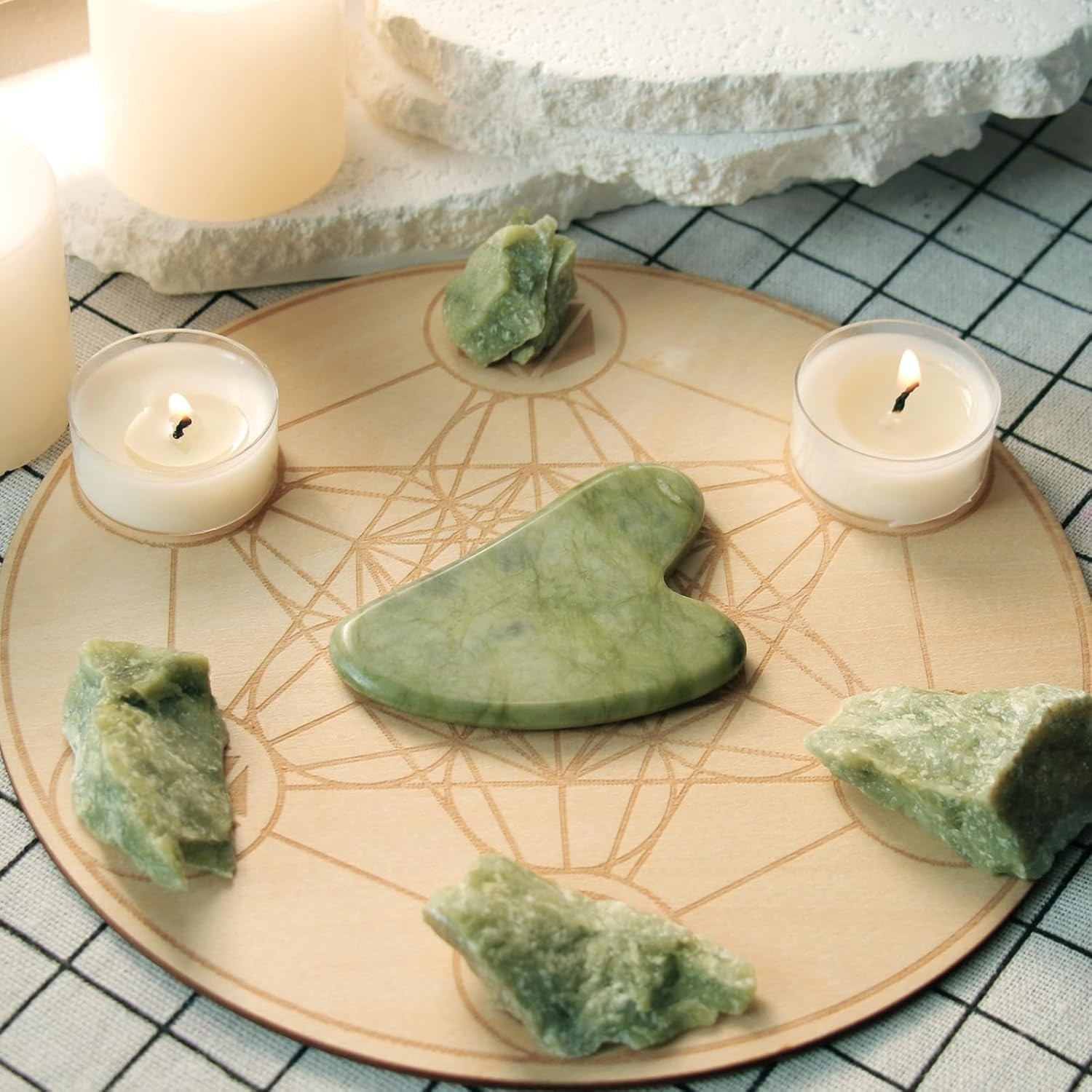 Xiuyan Jade Gua Sha Facial Tool – Relaxation & Sculpting for All Skin Types