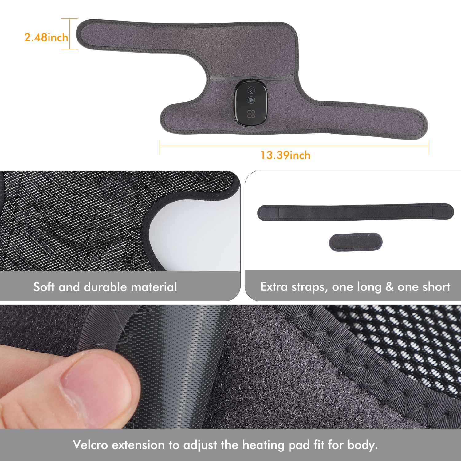 Electric Heated Shoulder & Knee Massager w/ Vibration Therapy Joint Pain Relief