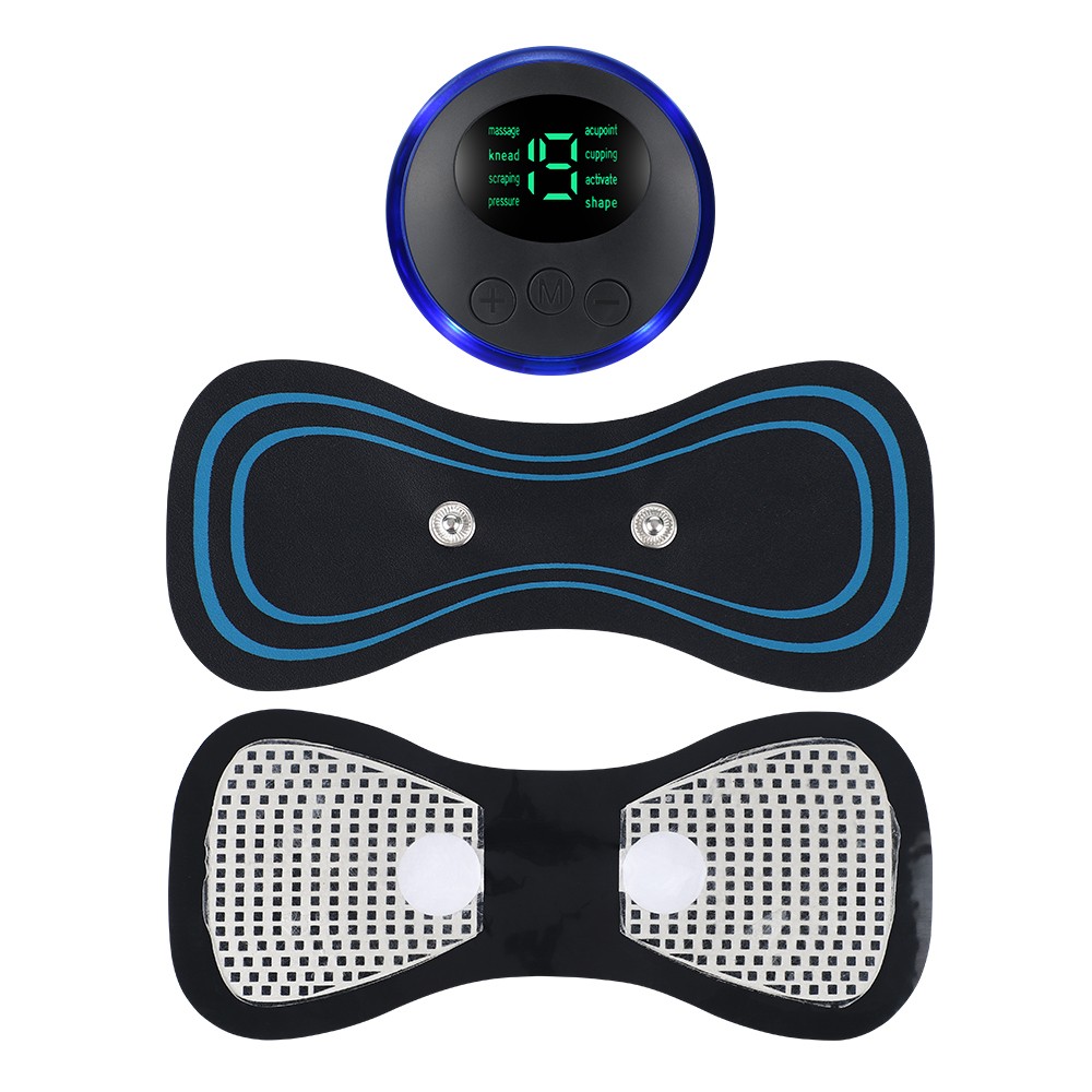 LCD Display EMS Neck Stretcher Electric Massager 8 Mode Cervical Massage Patch