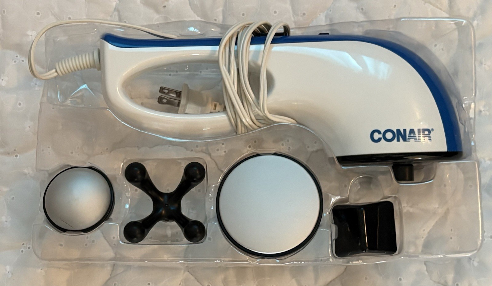 Conair Body Benefits Therapy Massager with Vibration and Heat 4 Attachments