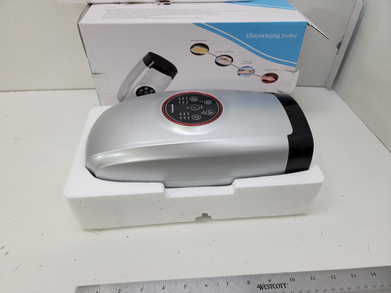 Carepeutic Home Hand and Wrist Massager Warming Acupressure Kneading Vibration