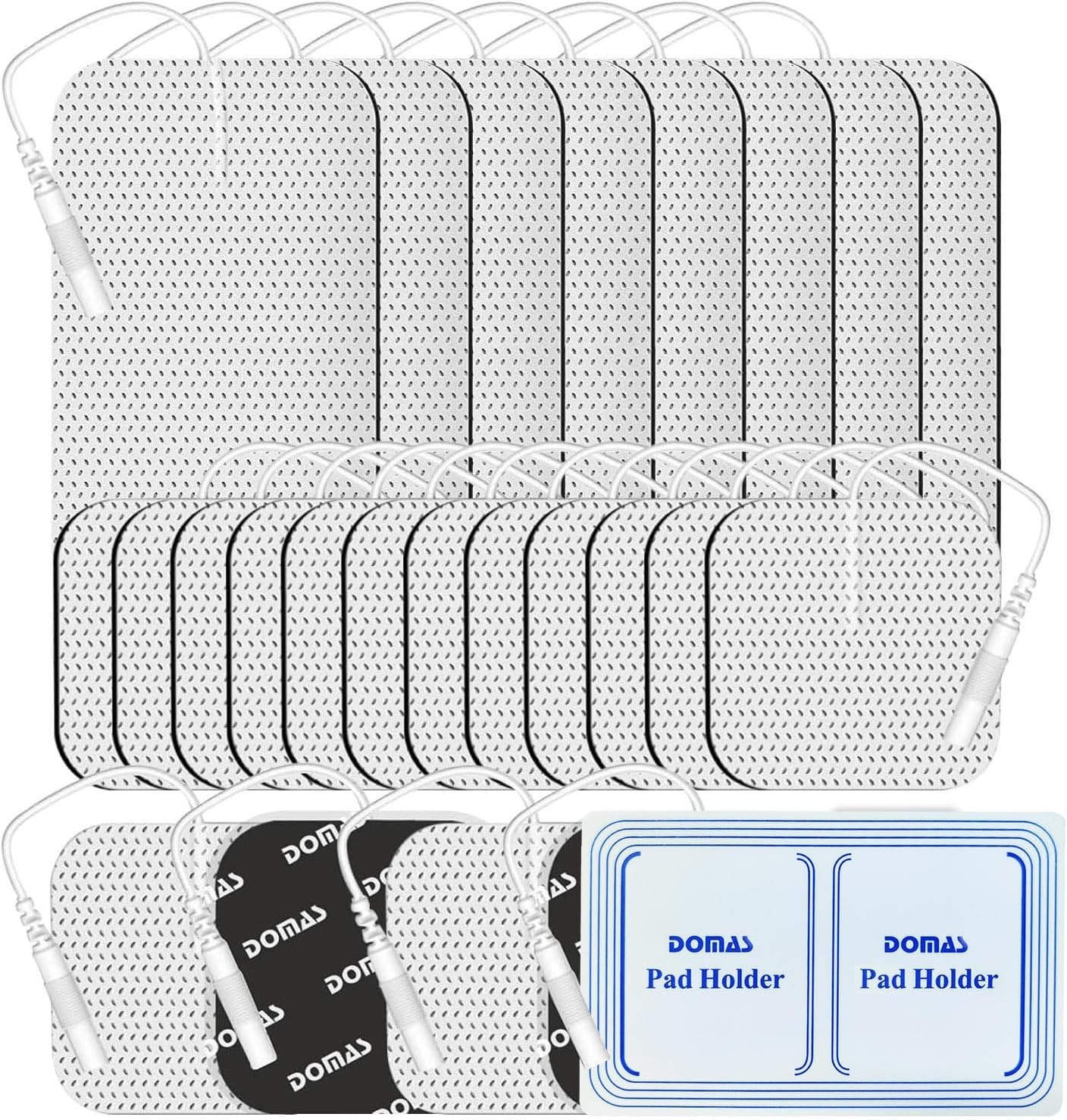 High-Quality TENS Unit Electrodes – 24 Pack, 2×2 & 2×4 Sizes for Optimal Relief