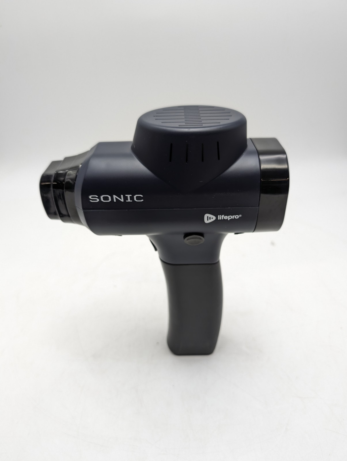 LIFEPRO LPSNC Sonic Handheld Percussion Massage Gun – 5 Speeds – 8 Heads – BLUE