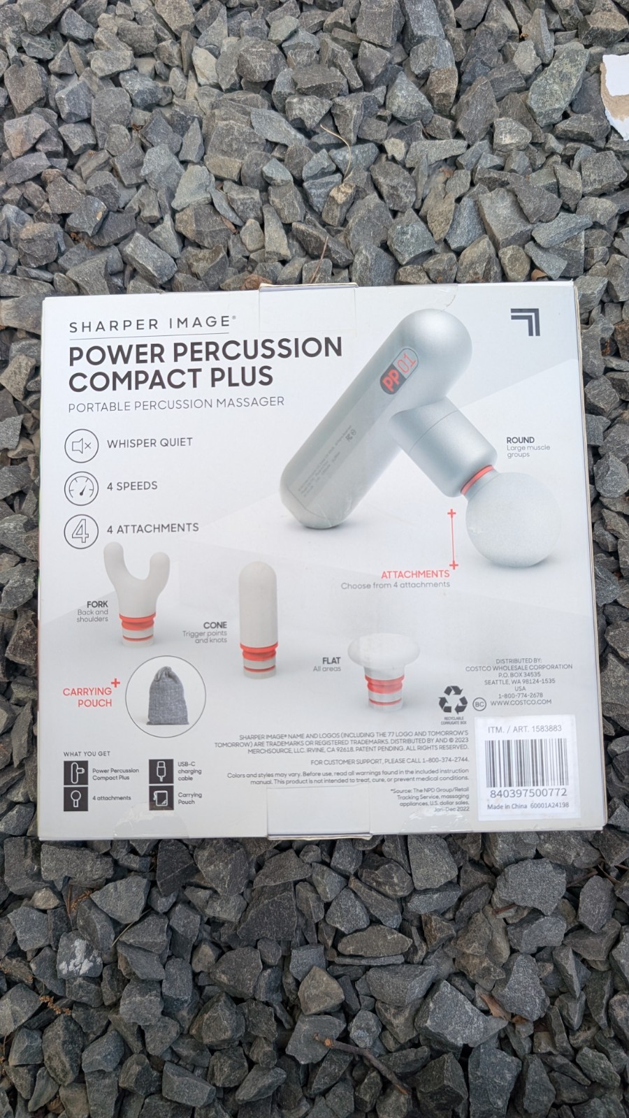 NWB Sharper Image Power Percussion Compact Plus Portable Percussion Massager