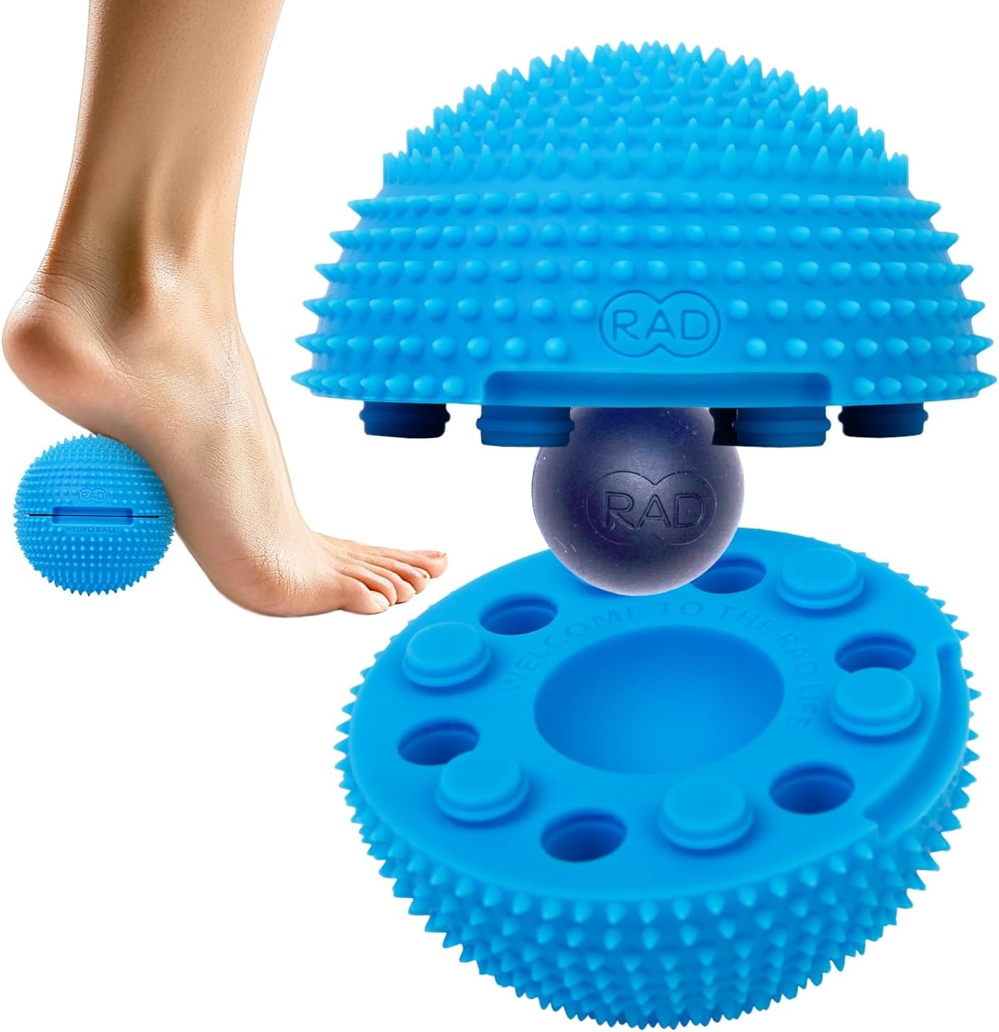 RAD The Original Neuro Ball – Foot Roller & Textured Massage Ball for Myofasc…