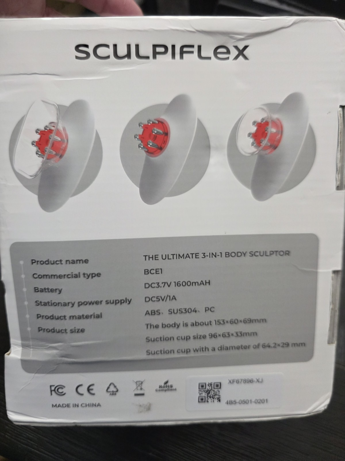 Sculpiflex Tone & Firm EMS, Cupping, and Red-Light Sculpting New 🔥 3 In 1