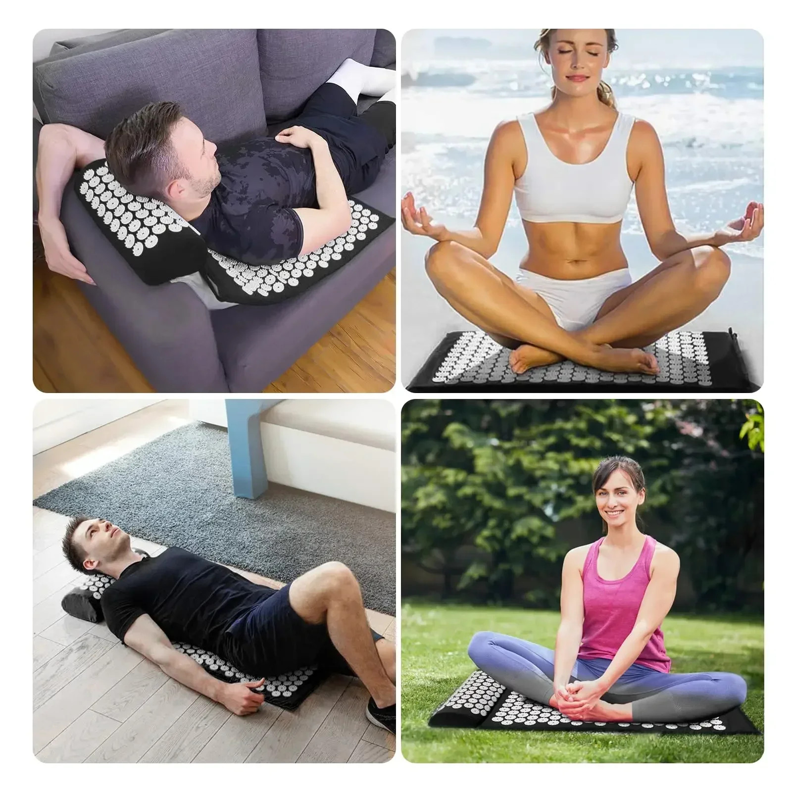 1PC/SET Massager Cushion Acupressure Mat Pillow Relieve Stress Back Pain Massage
