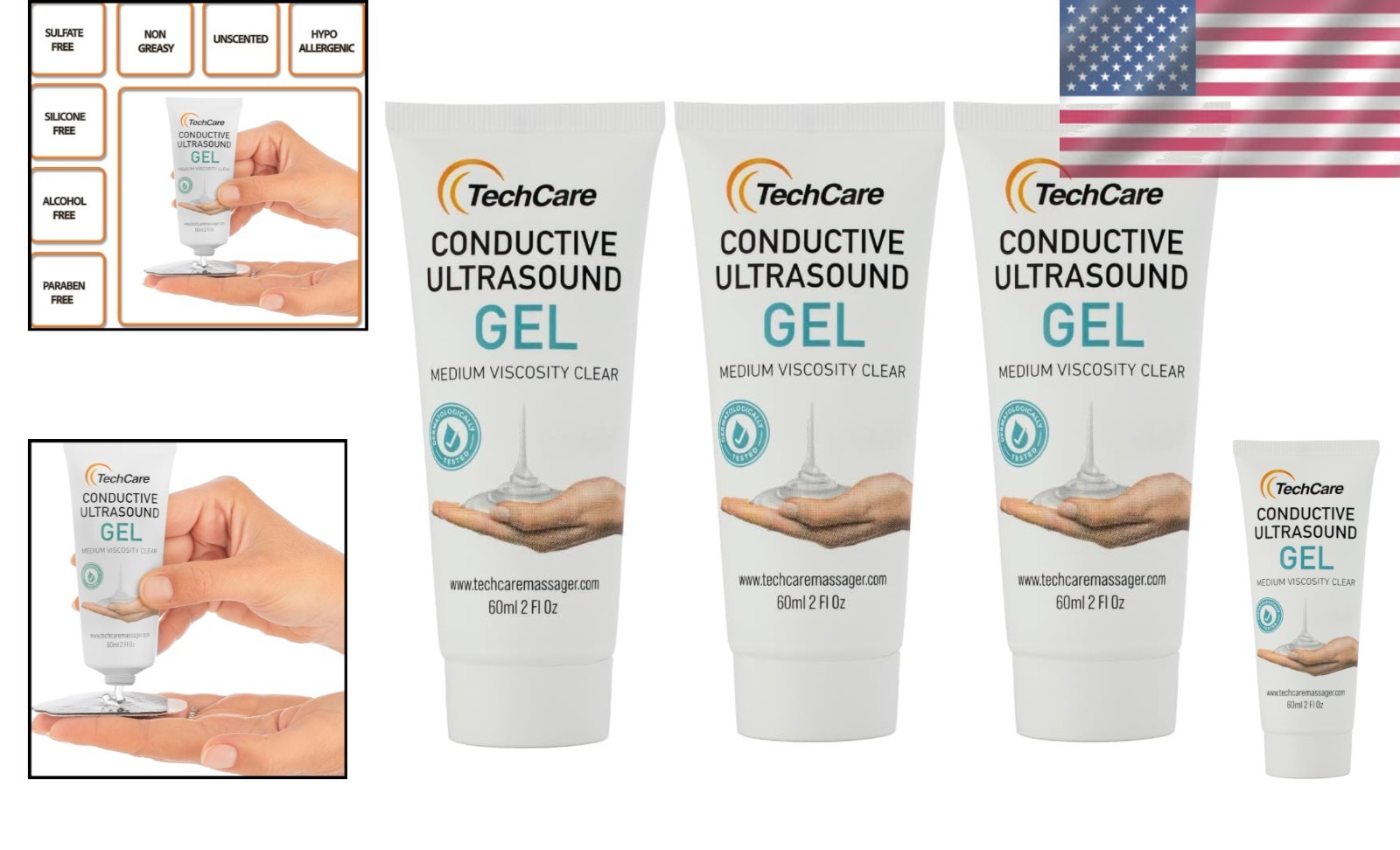 3-Pack of 2oz Conductive Gel for Optimal TENS Unit Performance – Water-Based