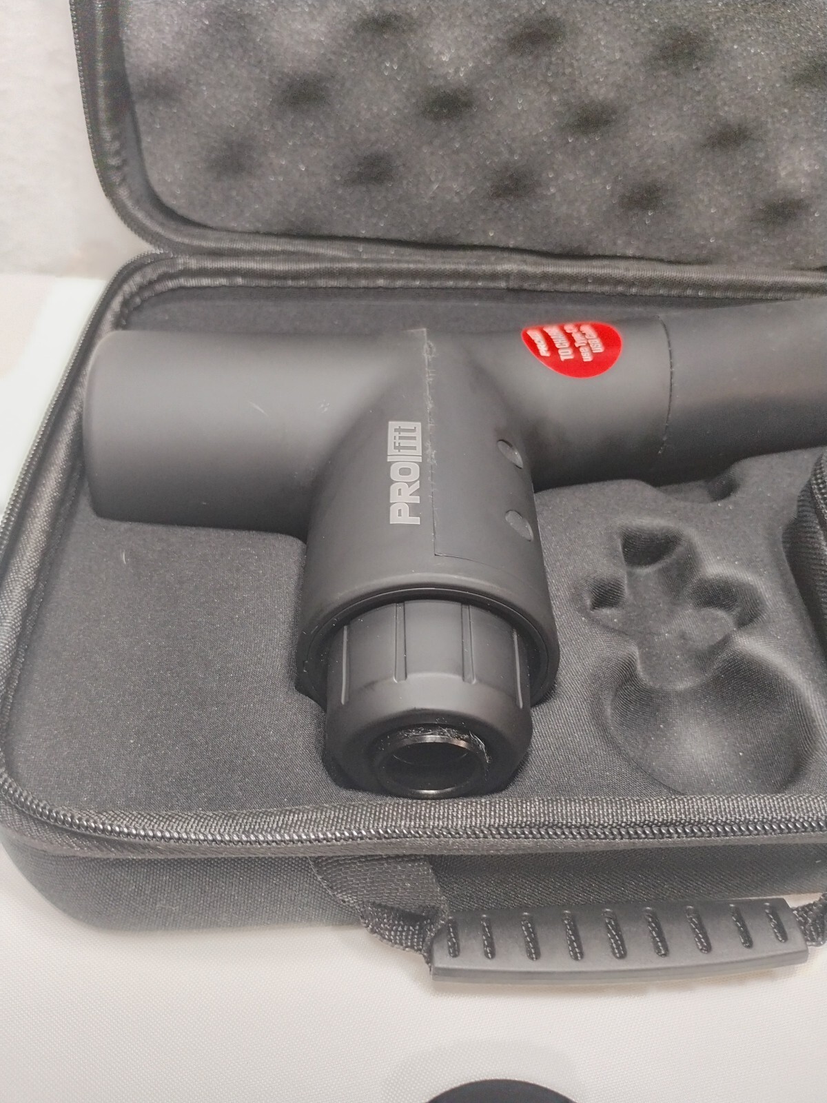 PRO FIT 8033 Percussion Muscle Massager Gun w/ 6 Speeds & 4 Attachment Heads