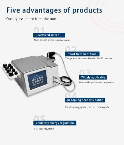 10ba Pneumatic ED Shockwave Therapy Machine Muscle Joint Pain Relief Massage