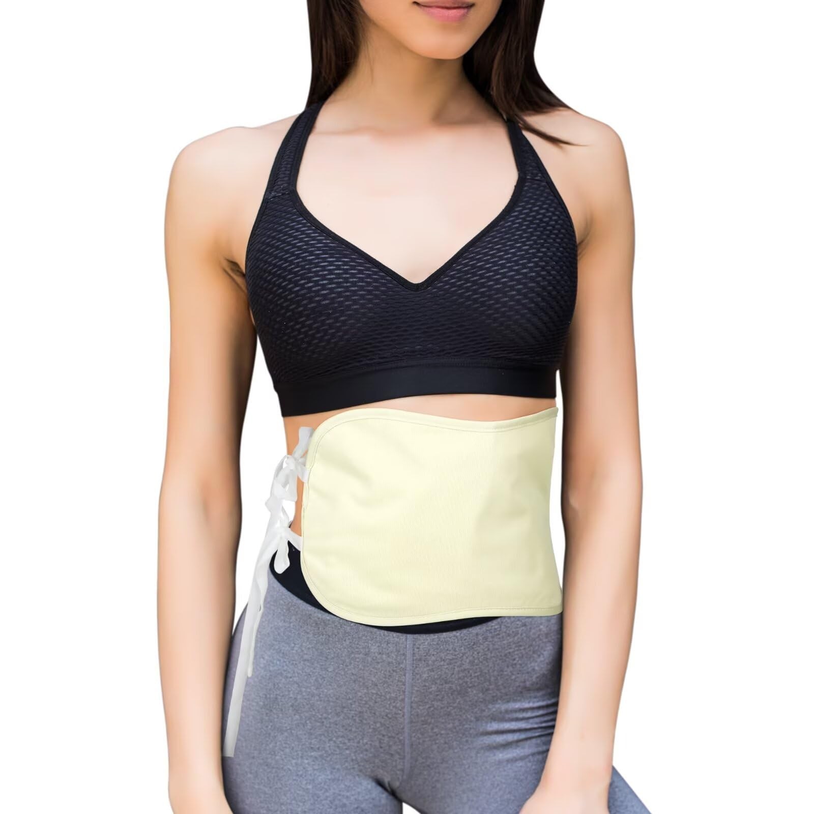 Castor Oil Pack Wrap for Stomach, Reusable 1 Count (Pack of 1), Light Yellow