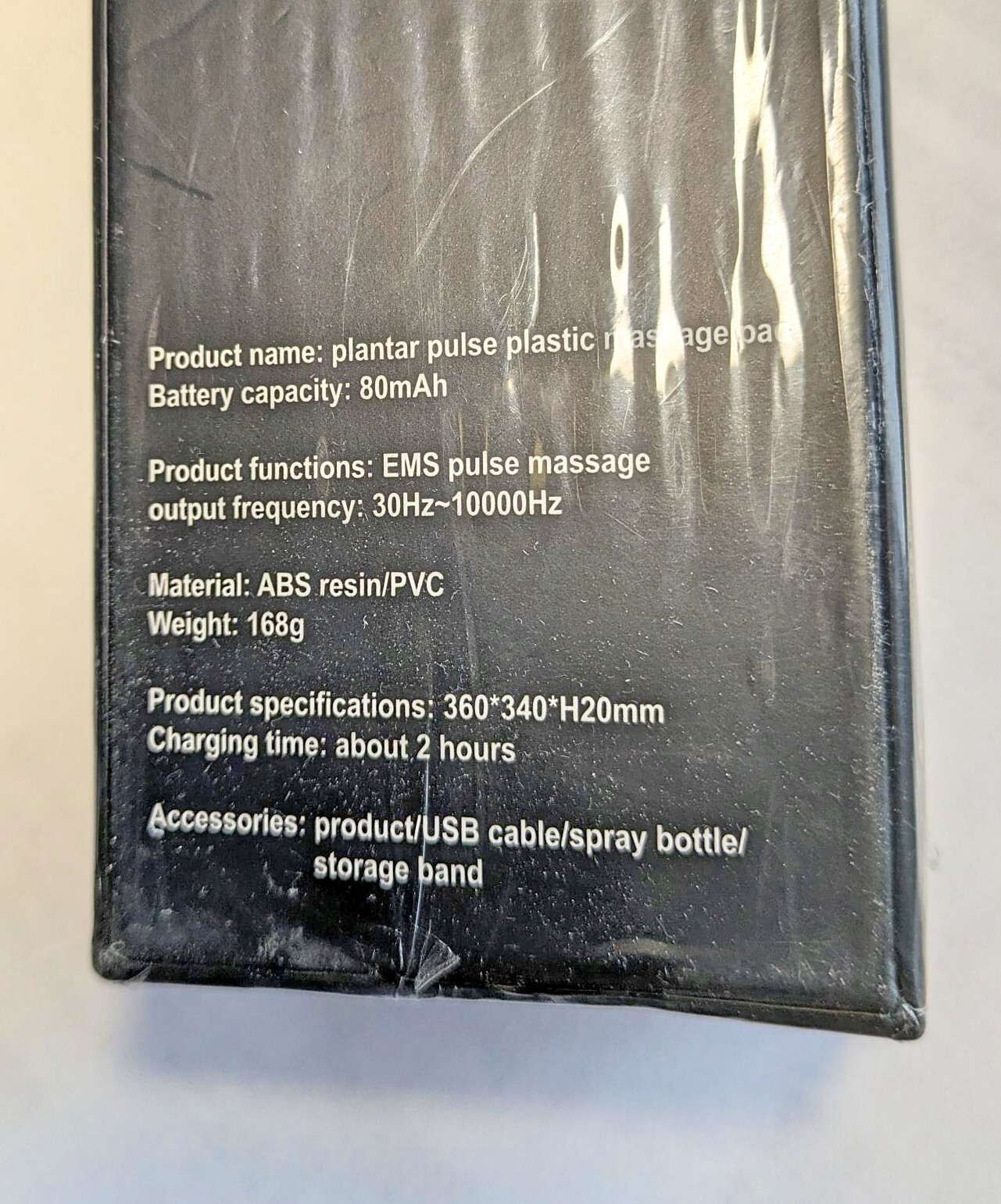EMS Foot Massager Pad, Electrical Muscle Stimulation, with charging cable