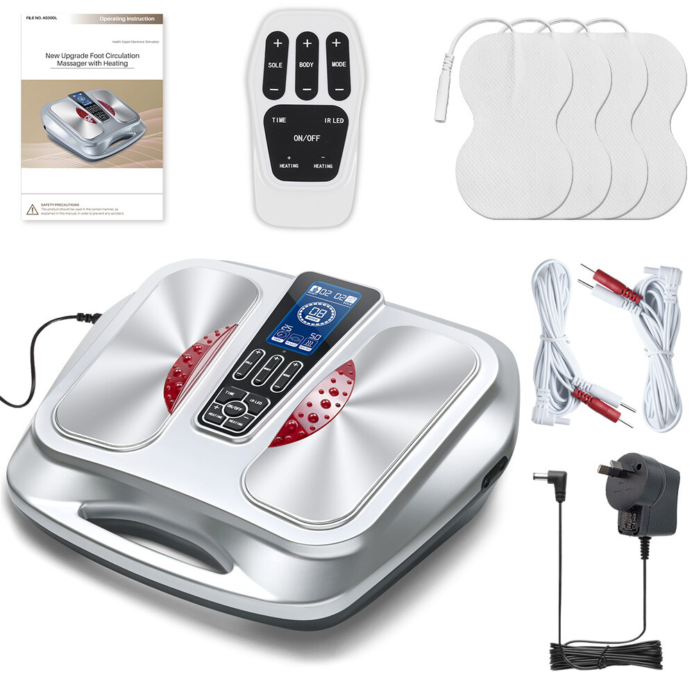 OSITO EMS Foot Circulation Massager Stimulator w/Heat for Neuropathy Pain Relief