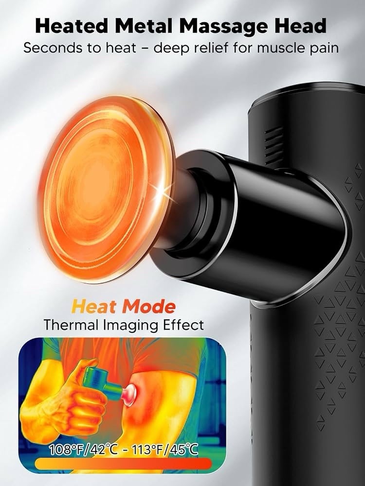 Loftilla Massage Gun Brand New With Heat / 4 Replacements / 6 Speeds
