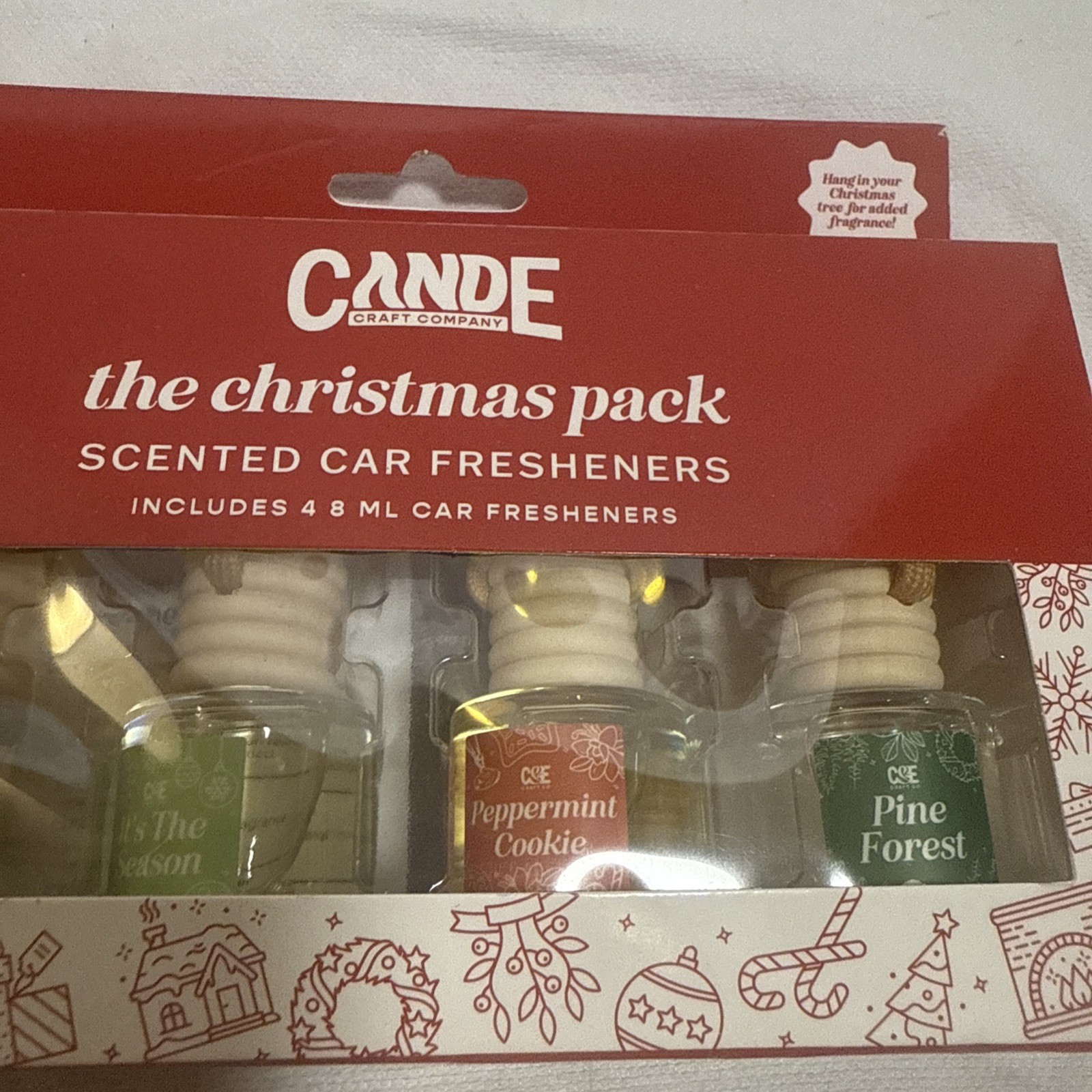 CANDE CRAFT COMPANY SCENTED CAR FRESHENER CHRISTMAS PACK